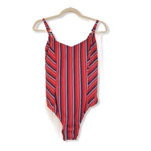 Kona Sol NWT Plus Size One Piece Swimsuit Striped